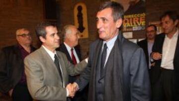 Roman Escuer y Sergio Oliveró escenificaron ayer, junto a sus respectivos equipos, la unión de ambas candidaturas.