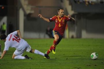 Clasificación mundial 2014. España-Bielorrusia. Andrés Iniesta.