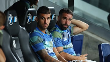Dani Ceballos, junto a Dani Carvajal en el partido ante el Mallorca.