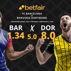 FC Barcelona vs. Borussia Dortmund: horario, dónde ver, pronósticos y cuadro