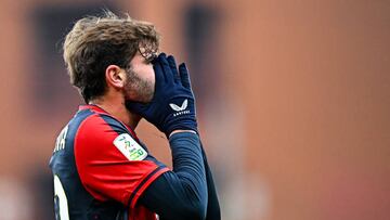 Manolo Portanova, en un partido con el Genoa.