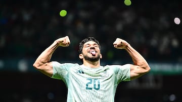 Henry Martin celebrates his goal 4-0 of Mexico during the Quarterfinals second leg match between Mexican National Team (Mexico) and Honduras as part of the Concacaf Nations League 2024-2025 at Nemesio Diez Stadium on November 19, 2024 in Toluca, Estado de Mexico, Mexico.