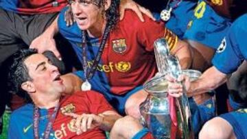 <b>CANTERA AL PODER. </b>Xavi, Puyol, Messi e Iniesta fueron cuatro pilares en el Barça del triplete.