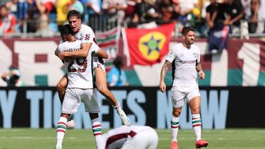Los jugadores del Fluminense tras vencer al Inter