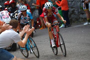 Ilnur Zakarin of Katusha y Domenico Pozzovivo.