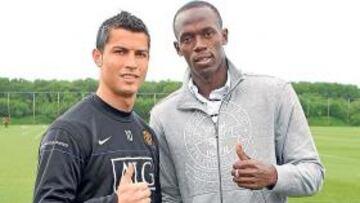 <b>?DOLOS. </b>Cristiano y Bolt se conocieron el pasado 15 de mayo.