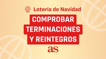 Terminaciones y reintegros de la Lotería de Navidad 2024: comprobar lista de números premiados.