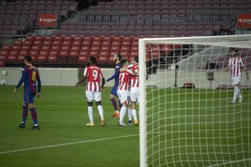 Jordi Alba marcó el propia puerta el empate del Athletic. 1-1.