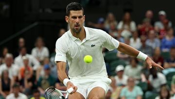 El serbio Novak Djokovic en Wimbledon.