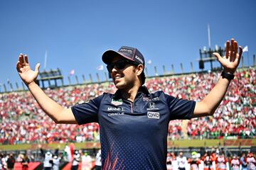 El festejo de Sergio Pérez en el Gran Premio de México