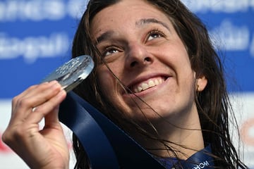María de Valdés, en febrero, con su plata en los Mundiales de Doha.
