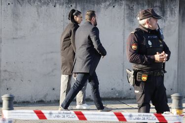 Jennifer Hermoso llegando a la sede de la Audiencia Nacional en San Fernando de Henares, Madrid.