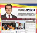 Laporta mezcla el Barça y la política en su nueva web