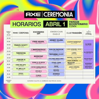 Festival Ceremonia 2023: quién actúa hoy, 1 de abril, y a qué hora verlos | Travis Scott, Fred Again, Moderat