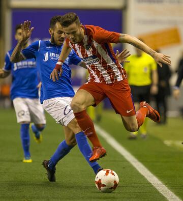 Saúl con el balón. 