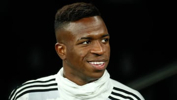 Vinicius Jr, player of Real Madrid from Brazil, during the spanish league La Liga football match played between Real Madrid CF and Real Betis Balompie at Santiago Bernabeu Stadium on November 02, 2019, in Madrid, Spain.
 
 
 02/11/2019 ONLY FOR USE IN SPA
