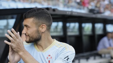 Óscar, en su presentación con el Celta.