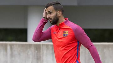 Mart&iacute;n Montoya, durante la pretemporada del barcelona en Birmingham.