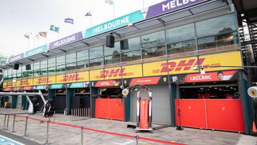 Scuderia Ferrari and Mercedes AMG F1 GP closed garage, box, in the pitlane following the decision not to race due to coronavirus outbreak during the Formula 1 Rolex Australian Grand Prix 2020 from March 13 to 15, 2020 on the Albert Park Grand Prix Circuit, in Melbourne, Australia - Photo Antonin Vincent / DPPI
12/03/2020 ONLY FOR USE IN SPAIN