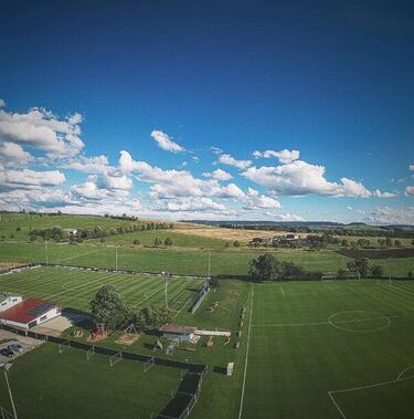 Vista de la zona de los campos de entrenamiento. 