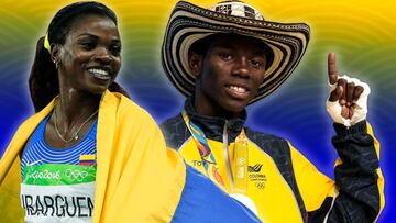 Caterine Ibargüen y Yuberjen Martínez