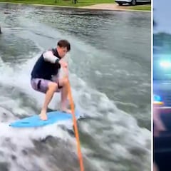 Unos jóvenes surfean las calles de Florida y acaban siendo sorprendidos por la policía