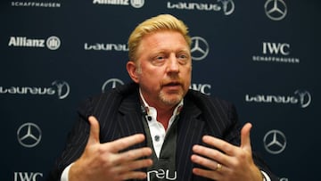 Laureus World Sports Academy member Boris Becker is interviewed prior to the 2016 Laureus World Sports Awards at Messe Berlin.