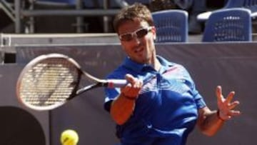 El tenista espa&ntilde;ol Tommy Robredo durante un partido por la primera ronda del ATP de Vi&ntilde;a del Mar (Chile).