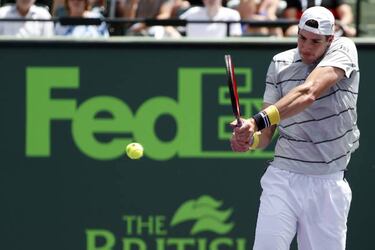 Isner ends Del Potro streak in Miami semi-finals