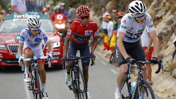 Chris Froome y Nairo Quintana, durante la pasada Vuelta a Espa&ntilde;a.