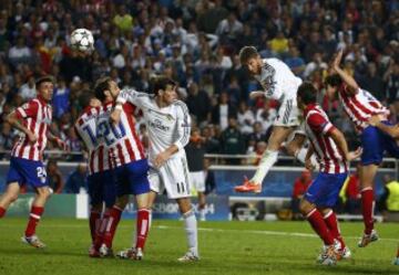 Sergio Ramos forzó la prórroga en la Final de la Champions 2014, con su cabezazo en el minuto 93'. El Real Madrid acabaría ganando la Décima.