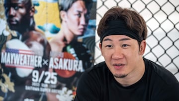 Japan's Mikuru Asakura attends a press conference in Tokyo on September 12, 2022, before his boxing exhibition match against USA's Floyd Mayweather on September 25. (Photo by Philip FONG / AFP)