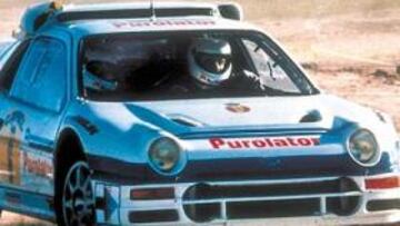 <b>EL PRECEDENTE. </b>Carlos Sainz, al volante del Ford RS 200 durante la prólogo de la edición 1988 de la Baja.
