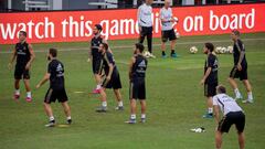 Entrenamiento del Real Madrid durante su gira por Estados Unidos. 