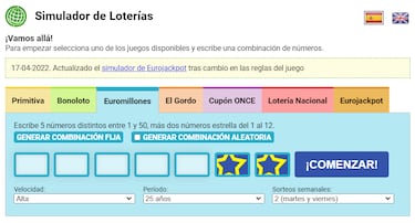 La web que predice cuándo ganarás el Euromillones o la Lotería