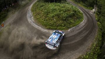 Sebastien Ogier en el Rally de Finlandia.