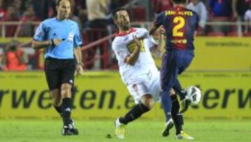 Mateu Lahoz falló en el Sevilla-Barça.