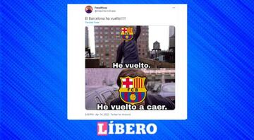 Piqué se convierte en el foco de los memes del Barça - Inter