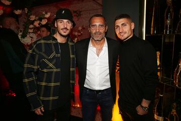 Marco Verratti, David Setrouk y M Pokora.