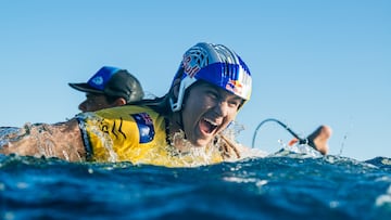 TEAHUPOʻO, TAHITI, FRENCH POLYNESIA - AUGUST 13: Molly Picklum of Australia after winning the Final at the Lexus Tahiti Pro on August 13, 2025 at Teahupoʻo, Tahiti, French Polynesia.(Photo by Beatriz Ryder/World Surf League)
