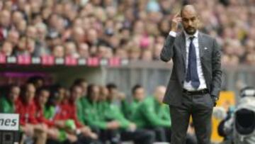 Guardiola, en el choque ante el Hannover 96.