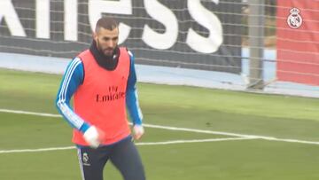 El Madrid prepara el duelo ante el Sevilla con Benzema y Courtois