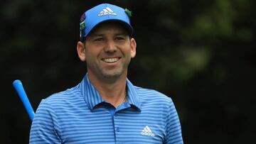 AUGUSTA, GA - APRIL 04: Sergio Garcia of Spain walks from the 11th tee during a practice round prior to the start of the 2018 Masters Tournament at Augusta National Golf Club on April 4, 2018 in Augusta, Georgia.   Andrew Redington/Getty Images/AFP
 == FO