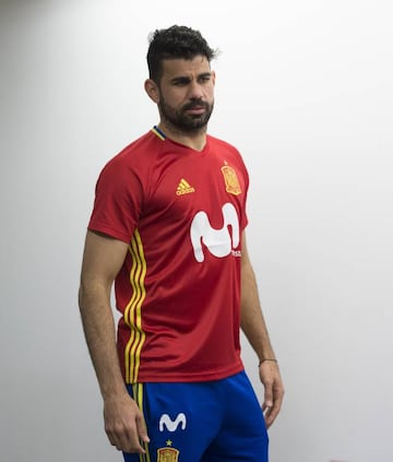 diego Costa in the press conference for Spain.