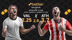 Valencia CF vs. Athletic Club: horario, dónde ver, pronósticos y clasificación