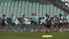 El grupo, en un entrenamiento. 