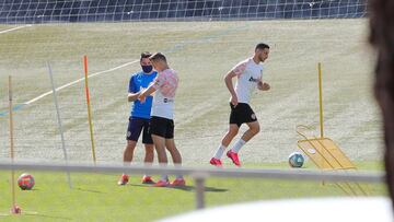 Vicente Esquerdo, en un entrenamiento.