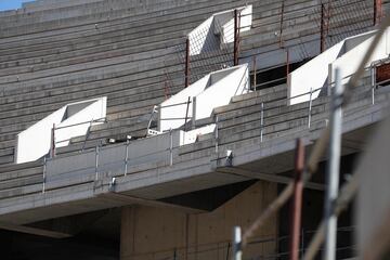 Así se encuentra el que será el nuevo estadio del Valencia Club de Fútbol. Las obras llevan trece años paradas.