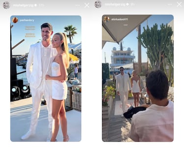 Así ha sido la preboda de Courtois y su prometida en Cannes