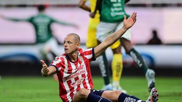 Javier -Chicharito- Hernandez of Guadalajara during the 8th round match between Guadalajara and Leon as part of the Liga BBVA MX, Torneo Apertura 2024 at Akron Stadium on September 18, 2024 in Guadalajara, Jalisco, Mexico.